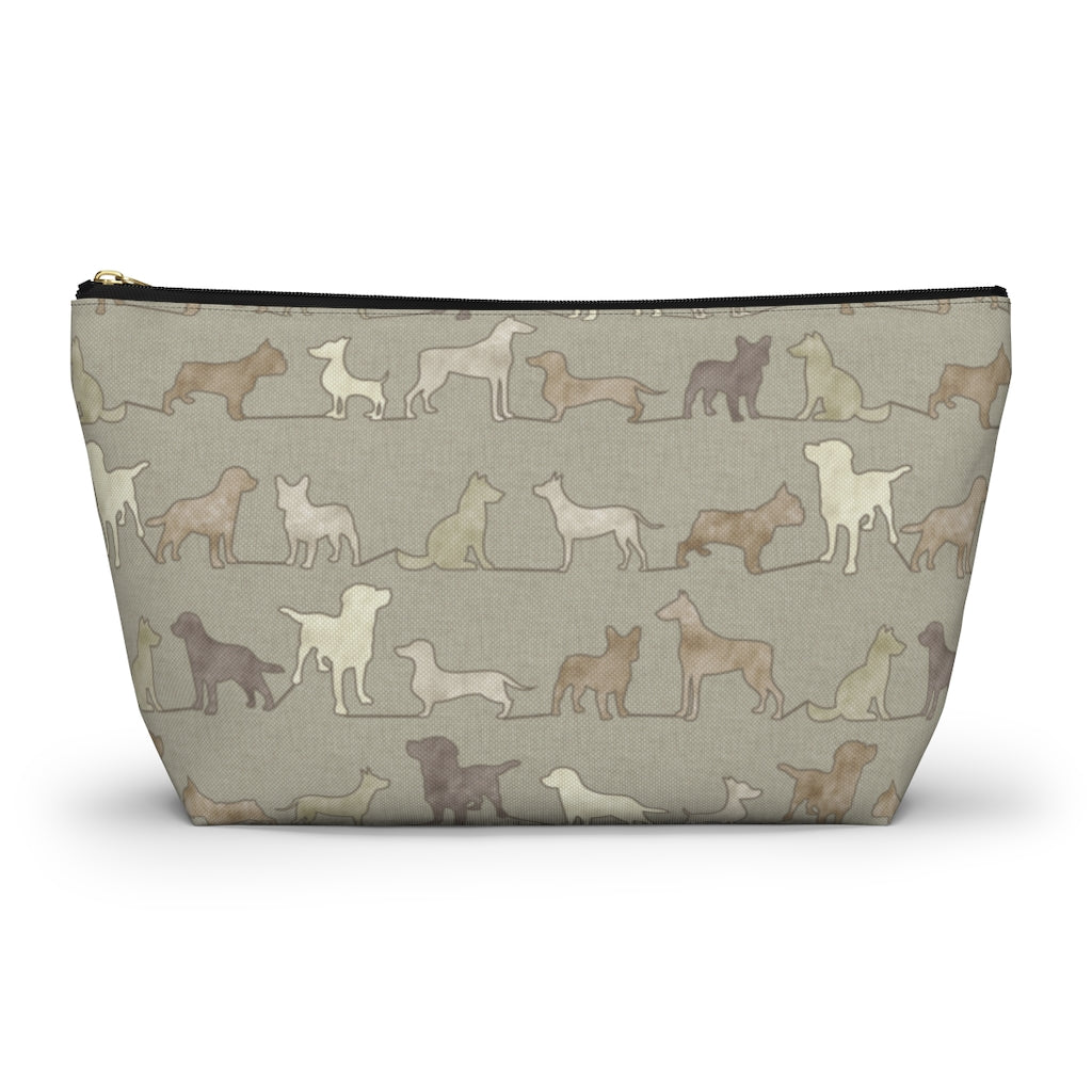 Dogs Accessory Pouch w T-bottom in Brown