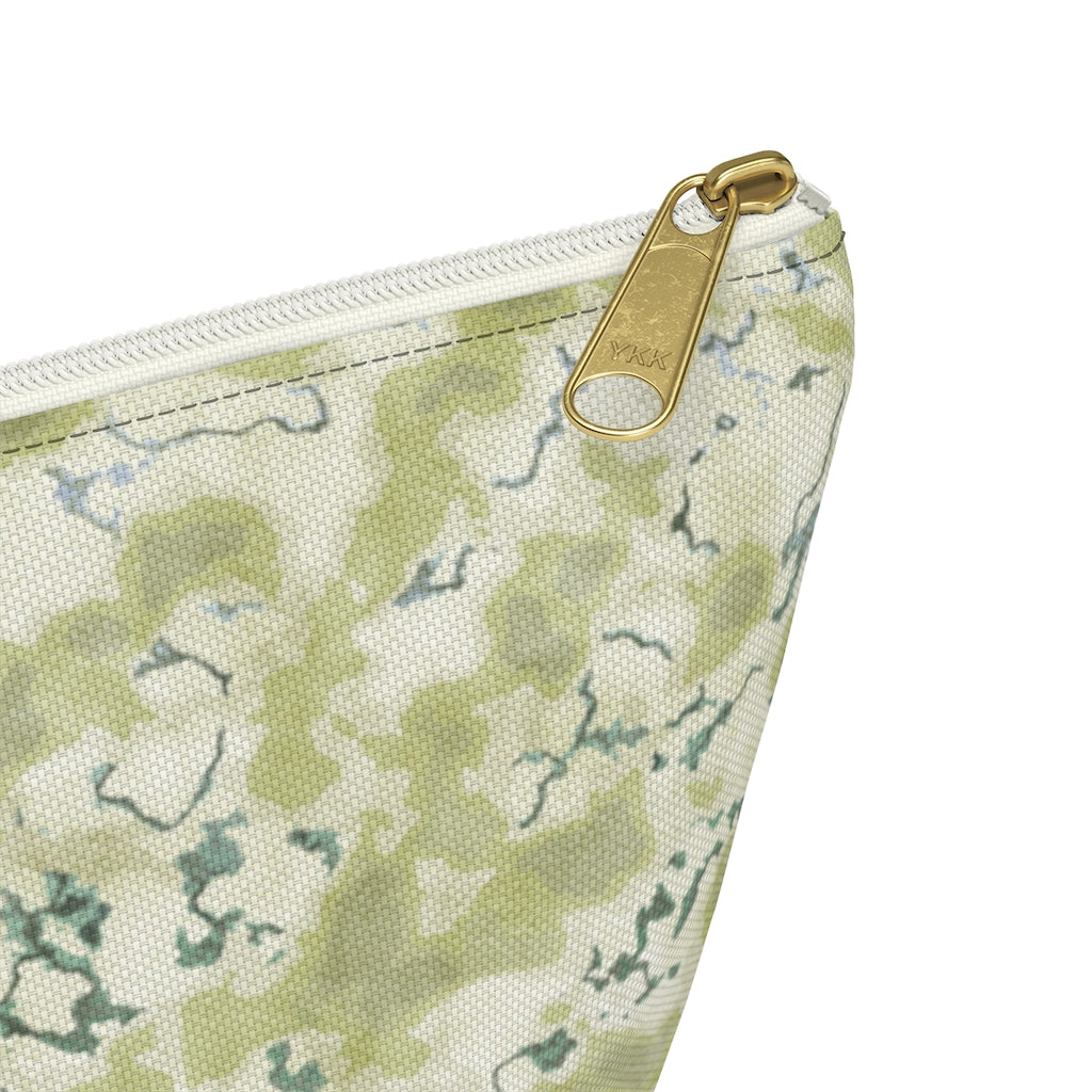 Carrara Marble Accessory Pouch w T-bottom in Green