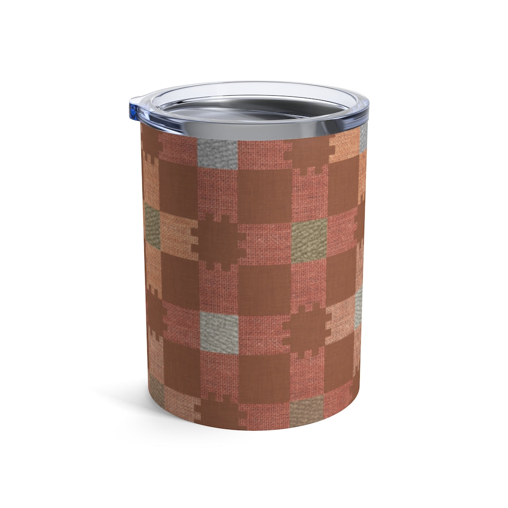 Plaid Check Tumbler in Orange