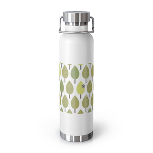 Trees with Birdhouses 22oz Vacuum Insulated Bottle in Green