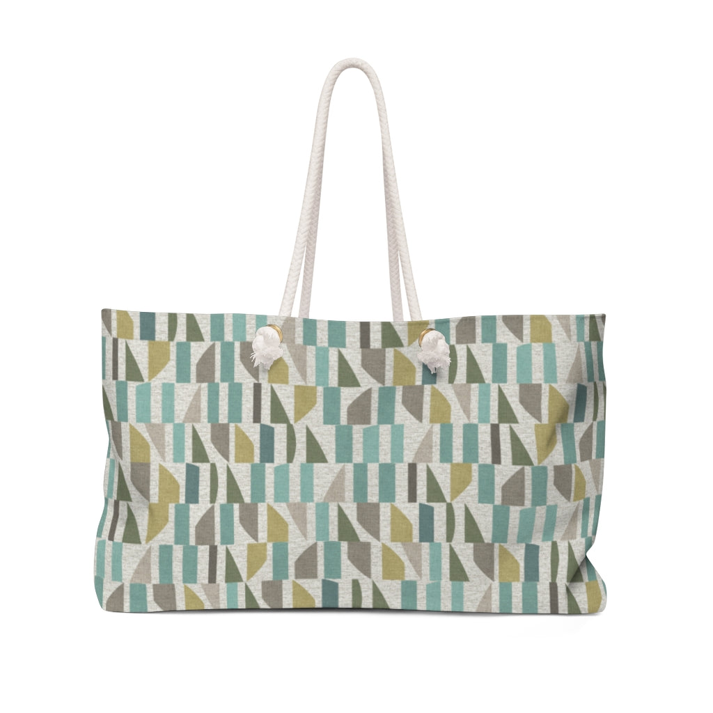 Frequency Code Weekender Bag in Aqua