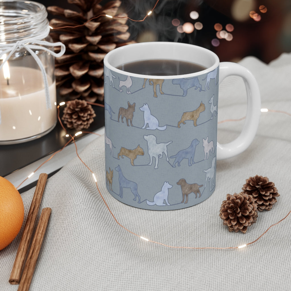Dogs Mug in Blue
