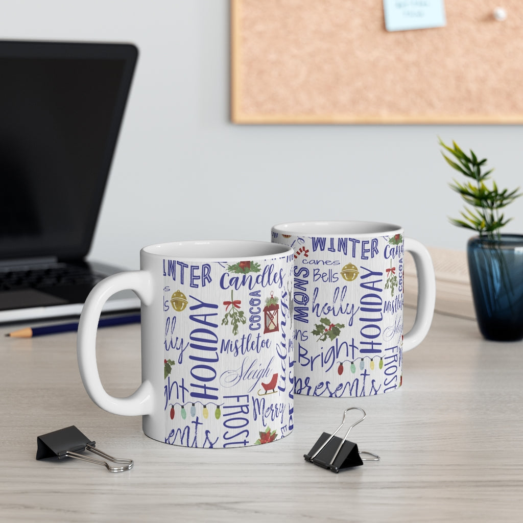 Holiday Cheer Mug in Blue