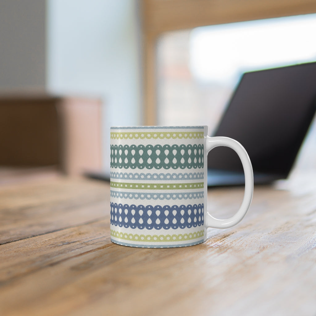 Ribbon Candy Mug in Green