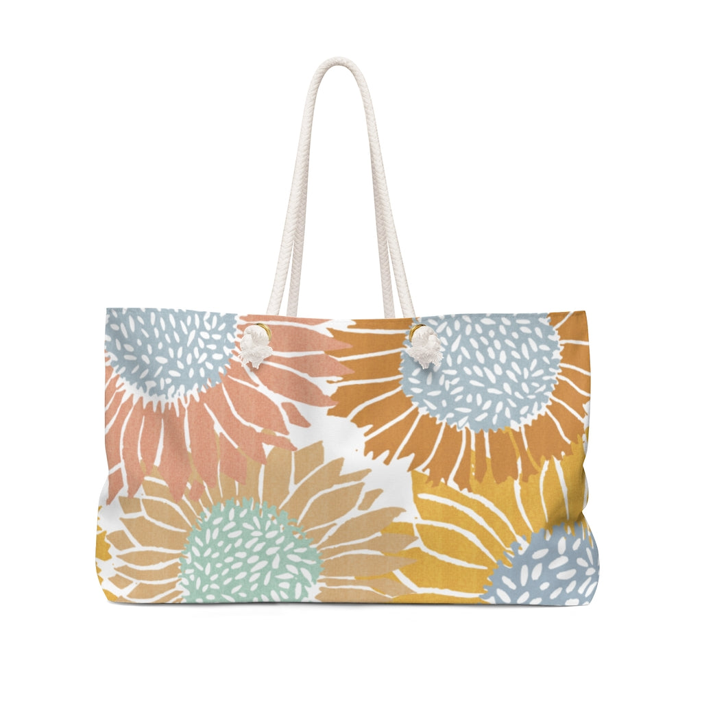 Sunflowers Weekender Bag in Orange