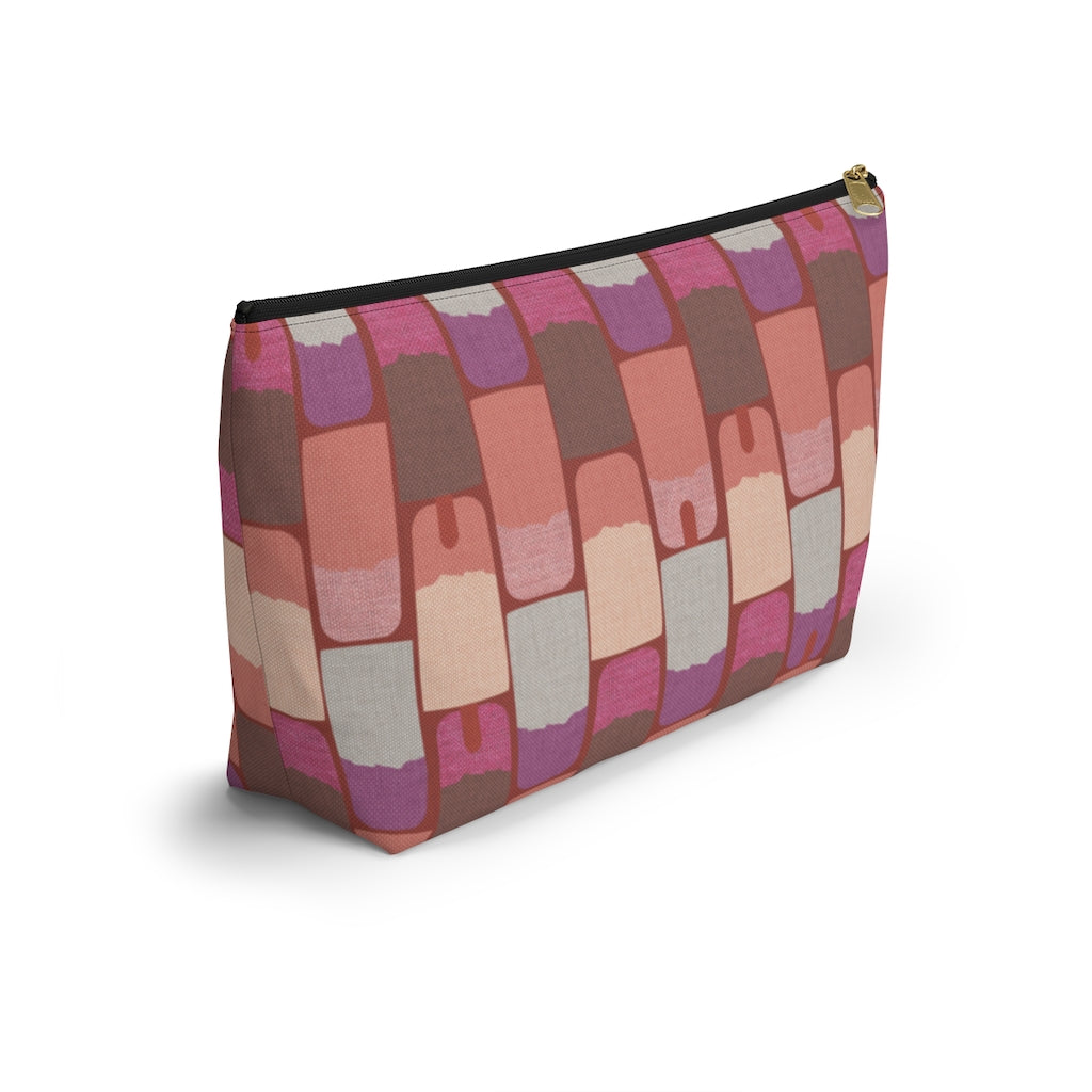 Popsicles Accessory Pouch w T-bottom in Pink