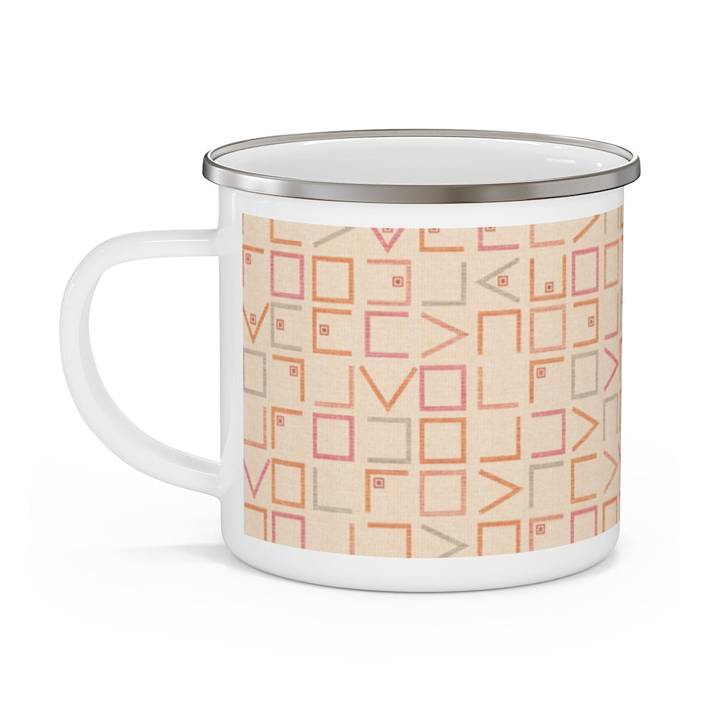 Encode Code Enamel Mug in Pink