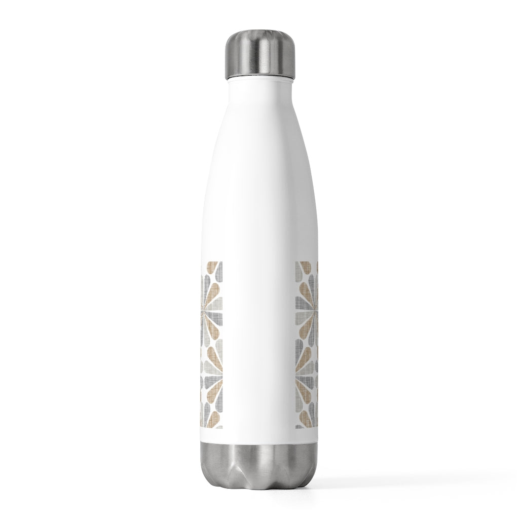 Floral Starburst 20oz Insulated Bottle in Brown