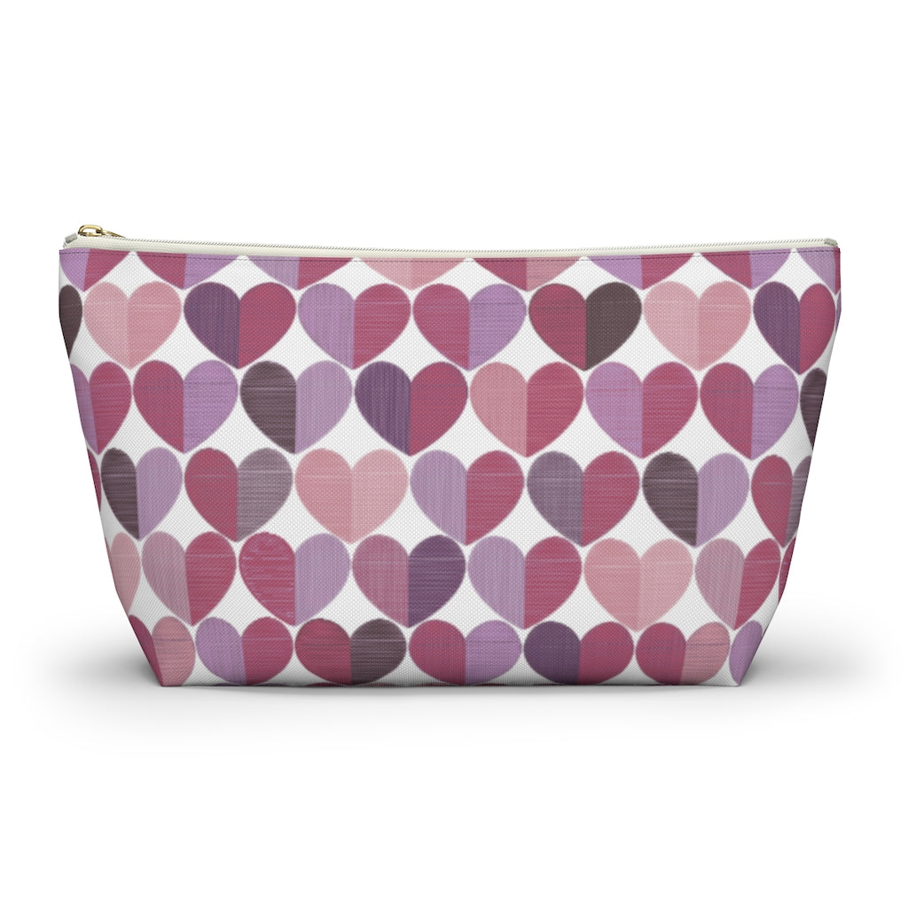Love Accessory Pouch w T-bottom in Purple