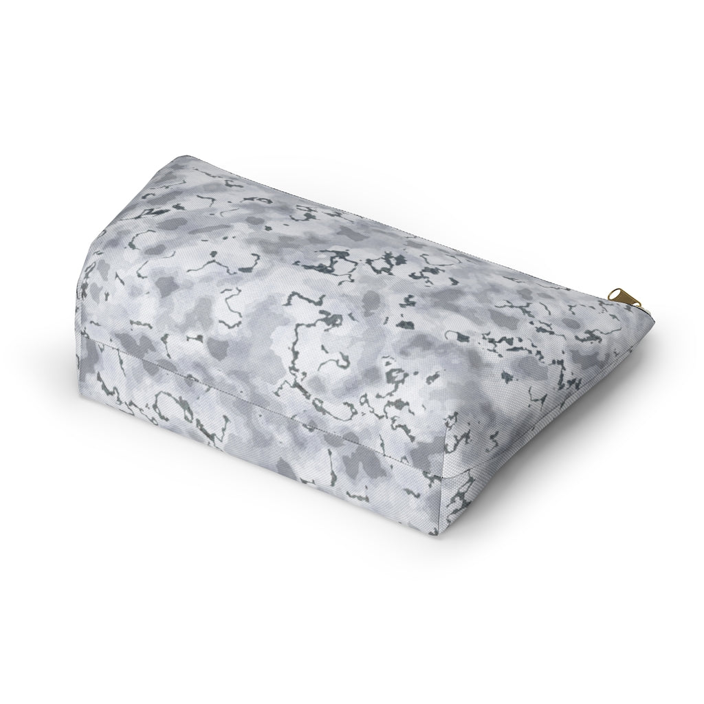 Carrara Marble Accessory Pouch w T-bottom in Gray
