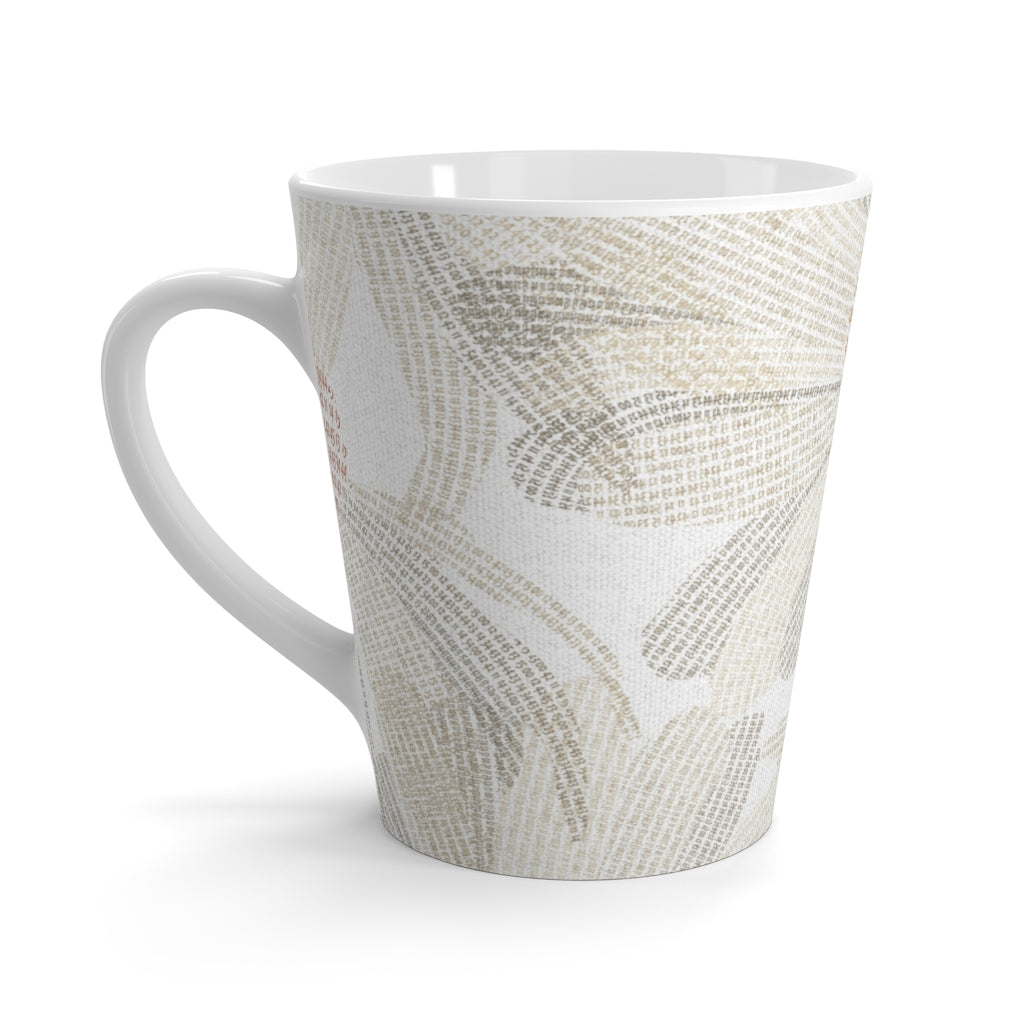 Daisy Chain Code Latte Mug in Brown