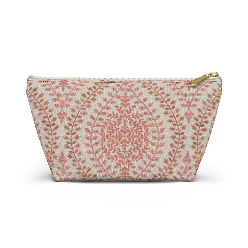 Mumbai Lace Accessory Pouch w T-bottom in Pink