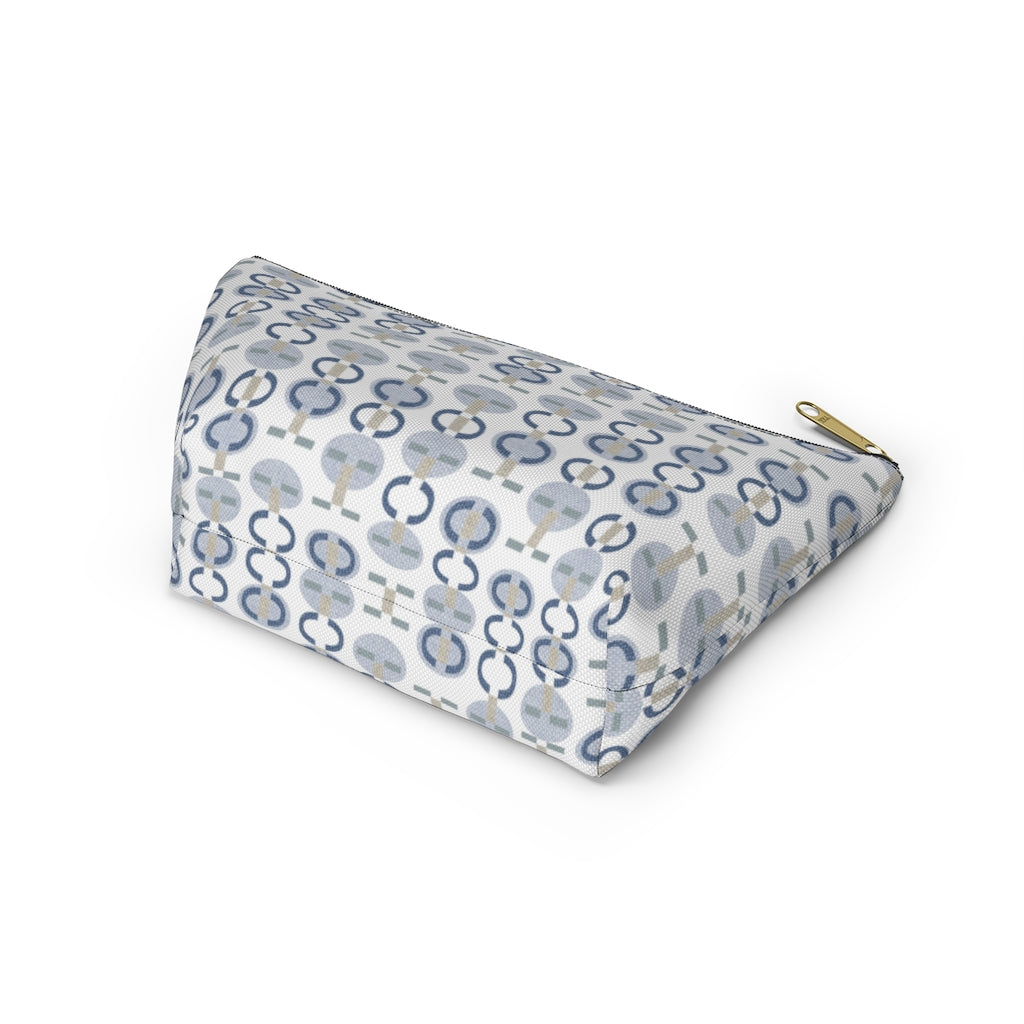 Telegraph Code Accessory Pouch w T-bottom in Blue