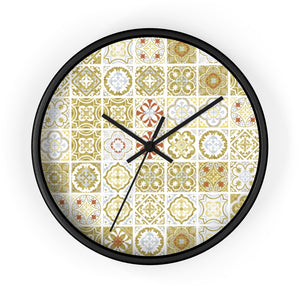 Seville Square Wall Clock in Yellow