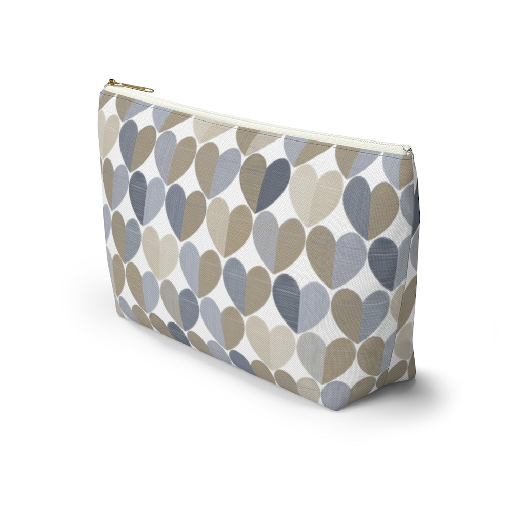 Love Accessory Pouch w T-bottom in Gray
