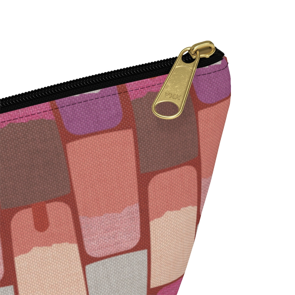 Popsicles Accessory Pouch w T-bottom in Pink