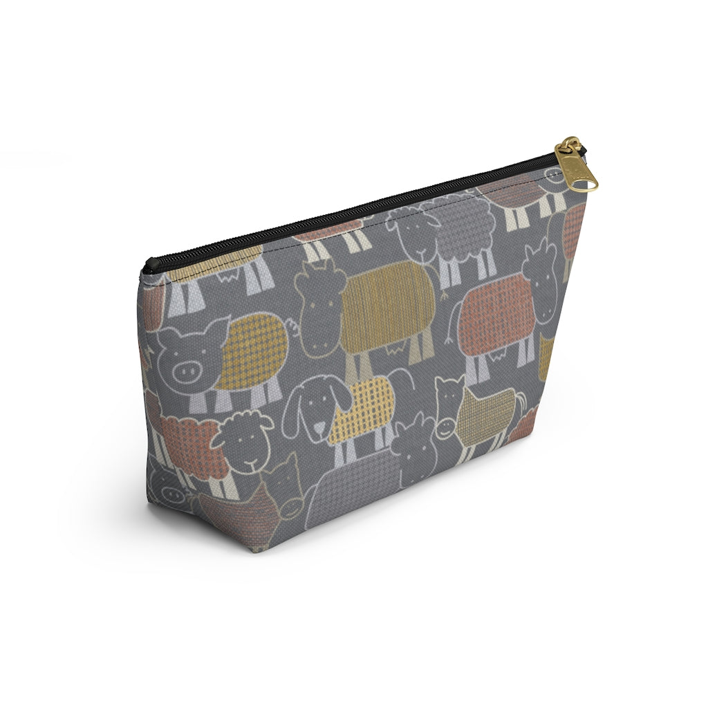 Animal Farm Accessory Pouch w T-bottom in Gray