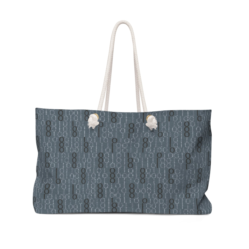 Railroad Code Weekender Bag in Blue