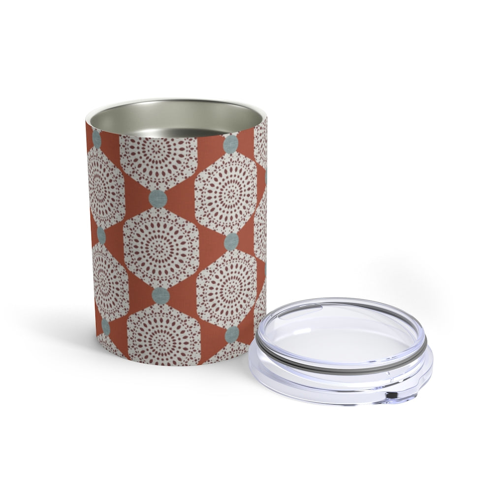 Lace Hexagon Tumbler in Orange