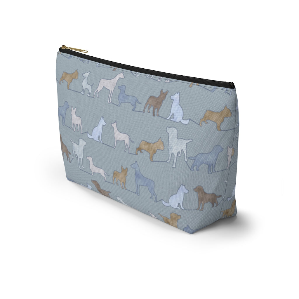 Dogs Accessory Pouch w T-bottom in Blue
