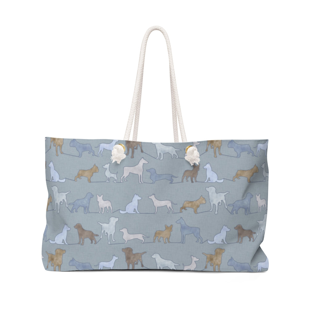 Dogs Weekender Bag in Blue