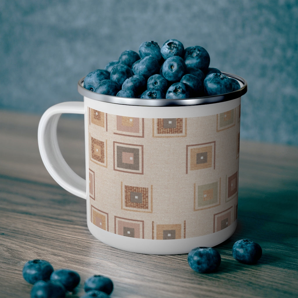 Key Code Enamel Mug in Coral