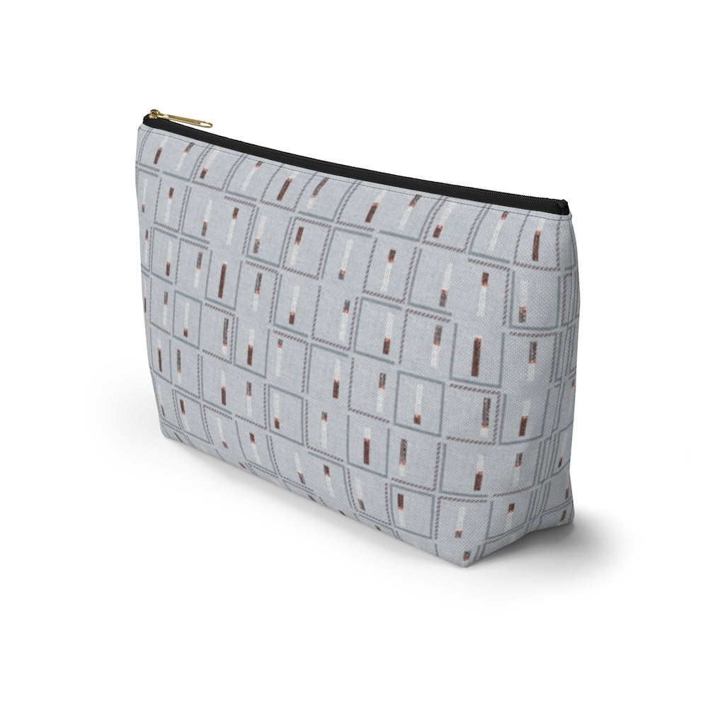 Pencil to Paper Accessory Pouch w T-bottom in Blue