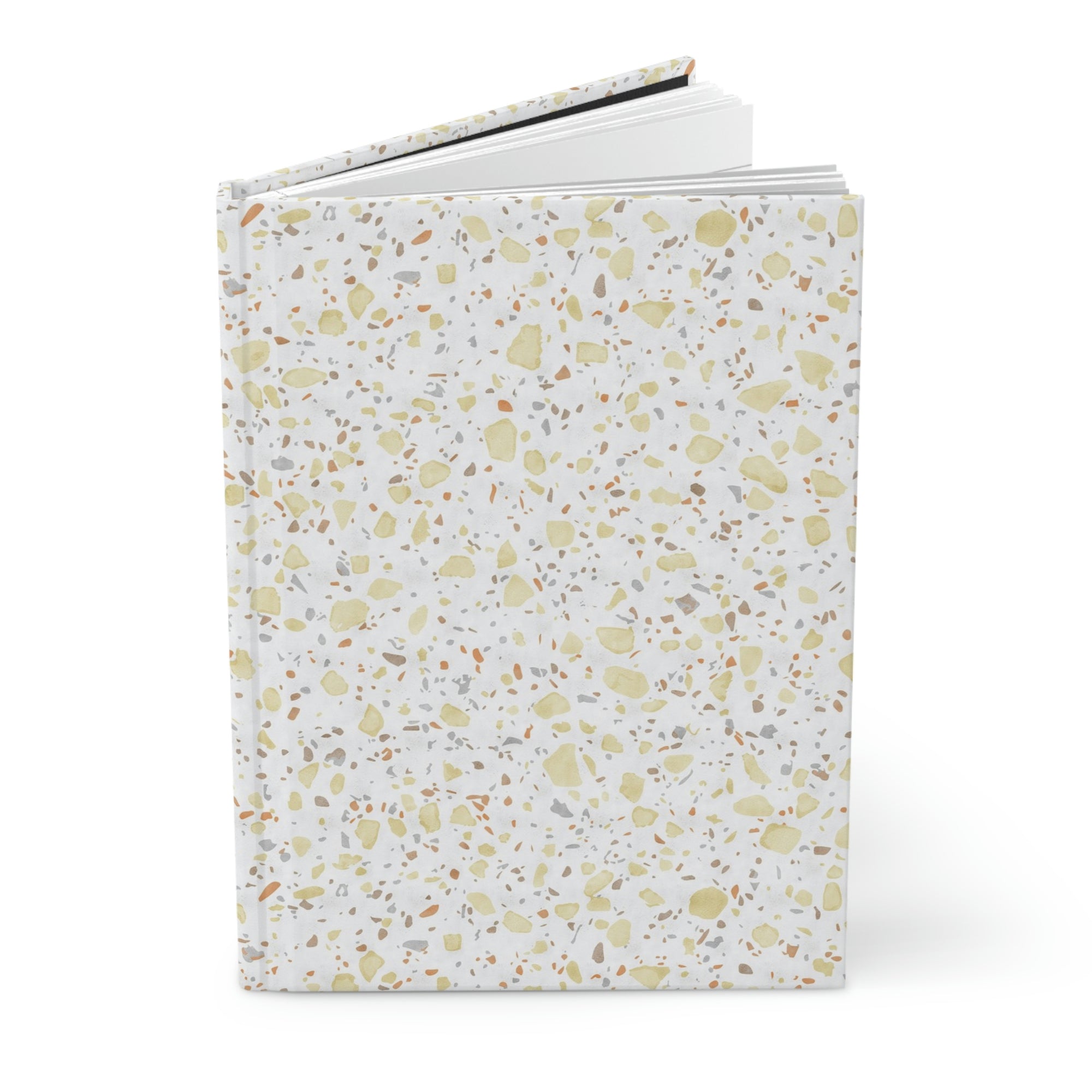 Glass Terrazzo Hardcover Journal Matte in Pale Yellow