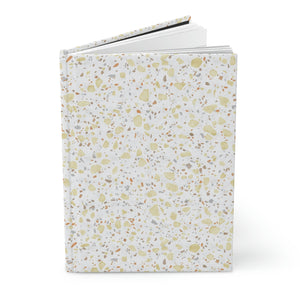 Glass Terrazzo Hardcover Journal Matte in Pale Yellow