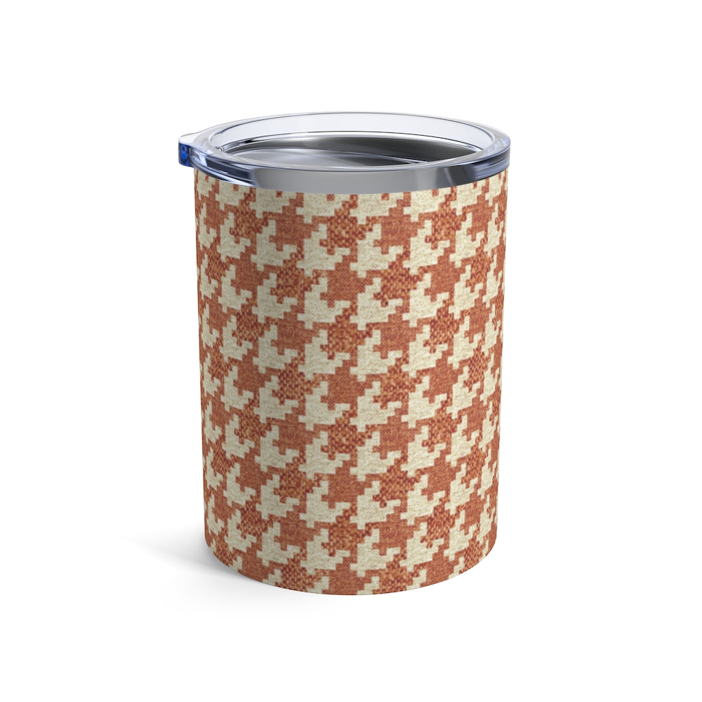 Textured Houndstooth Tumbler in Orange