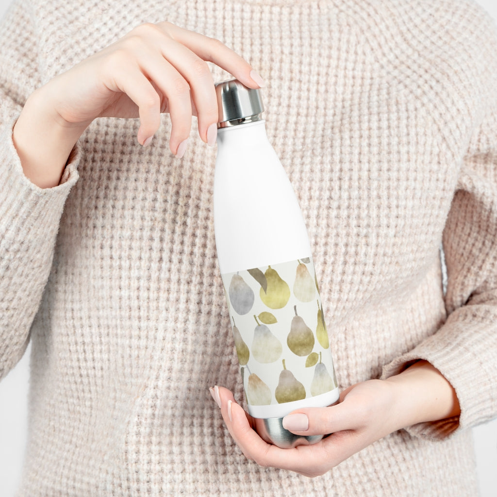 Watercolor Pears 20oz Insulated Bottle in Gold