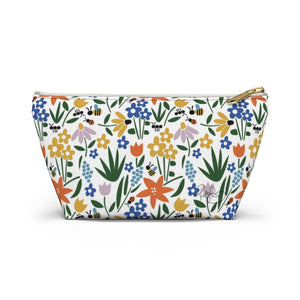 Field of Flowers Accessory Pouch w T-bottom