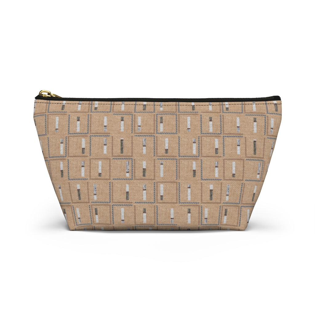 Pencil to Paper Accessory Pouch w T-bottom in Terracotta