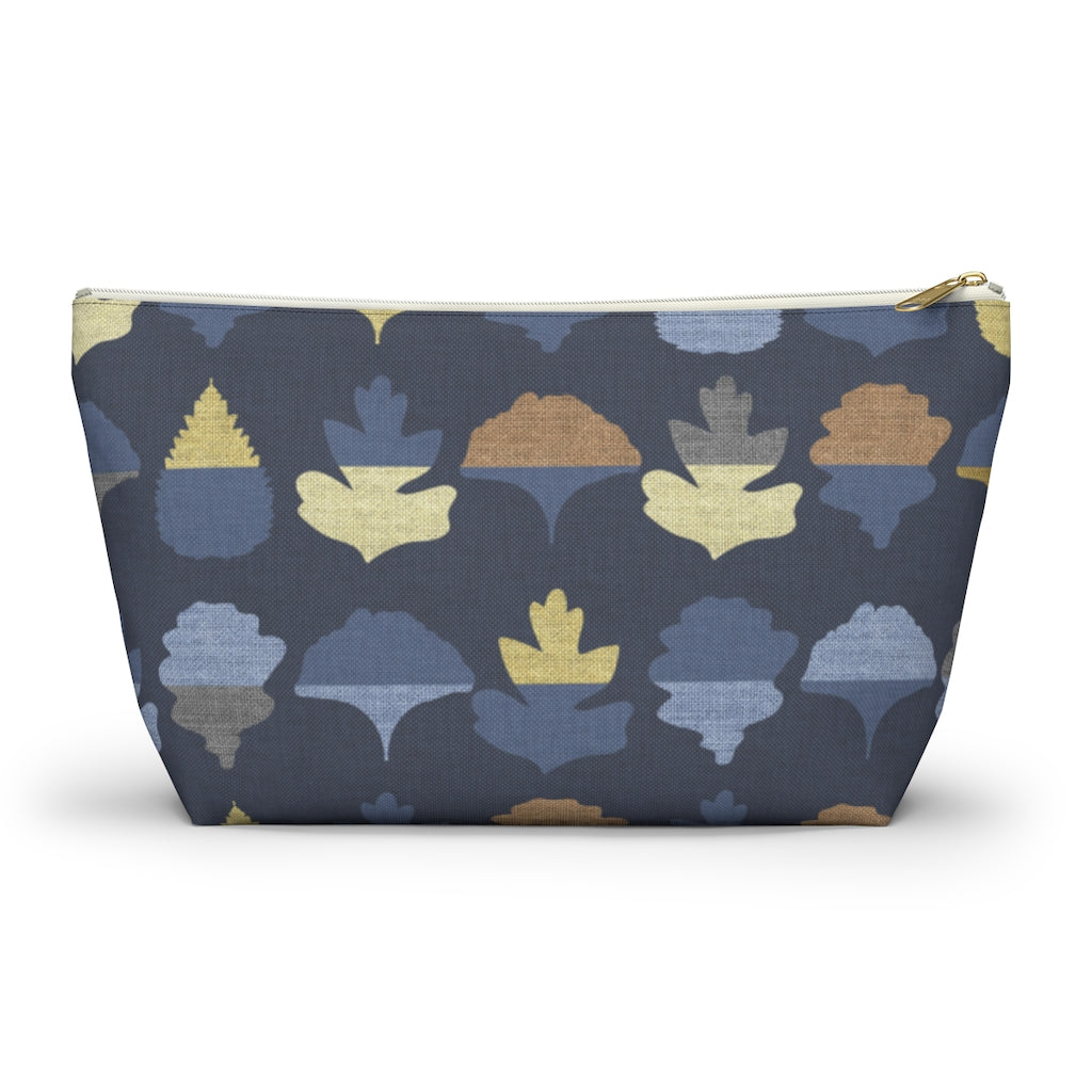 Frond Accessory Pouch w T-bottom in Indigo