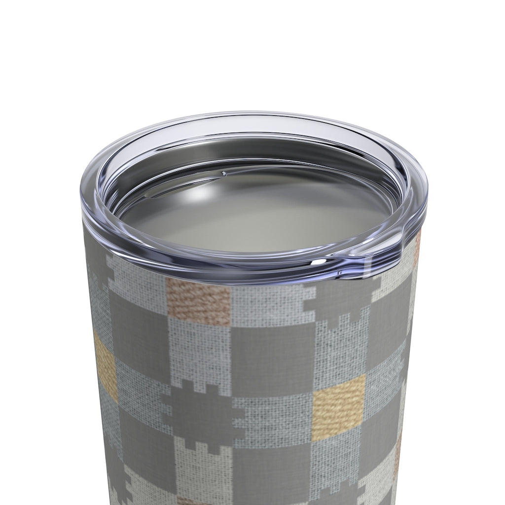Plaid Check Tumbler in Gray