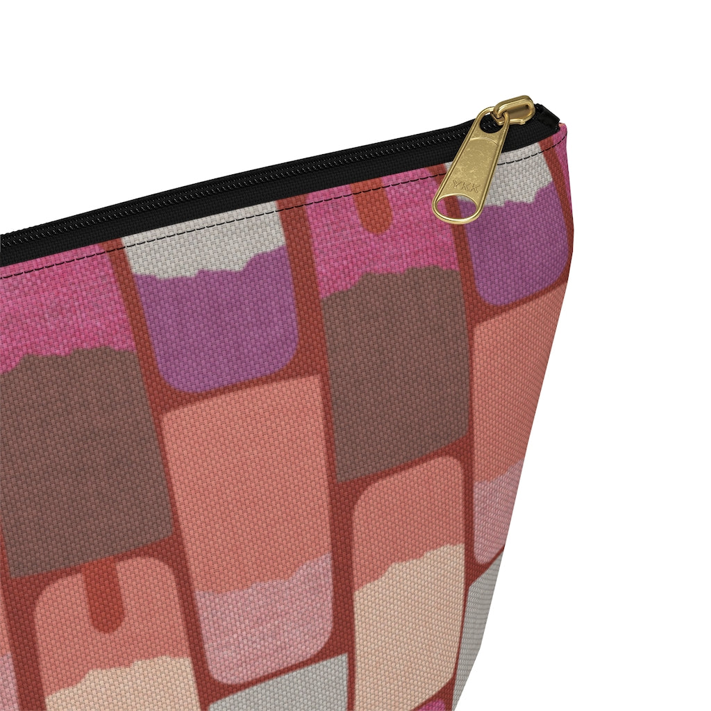 Popsicles Accessory Pouch w T-bottom in Pink