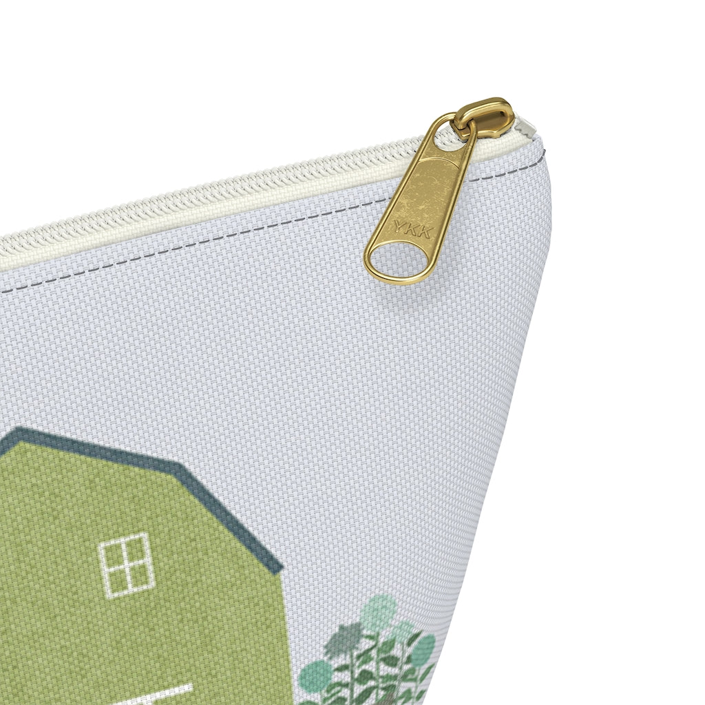 Barnyard Fun Accessory Pouch w T-bottom in Green