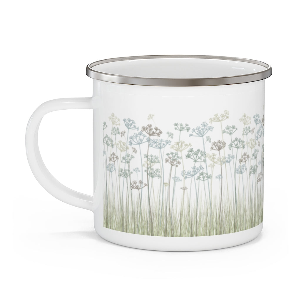 Message Code Enamel Mug in Aqua
