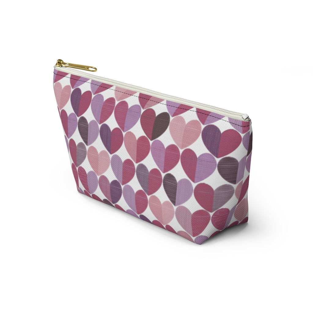 Love Accessory Pouch w T-bottom in Purple