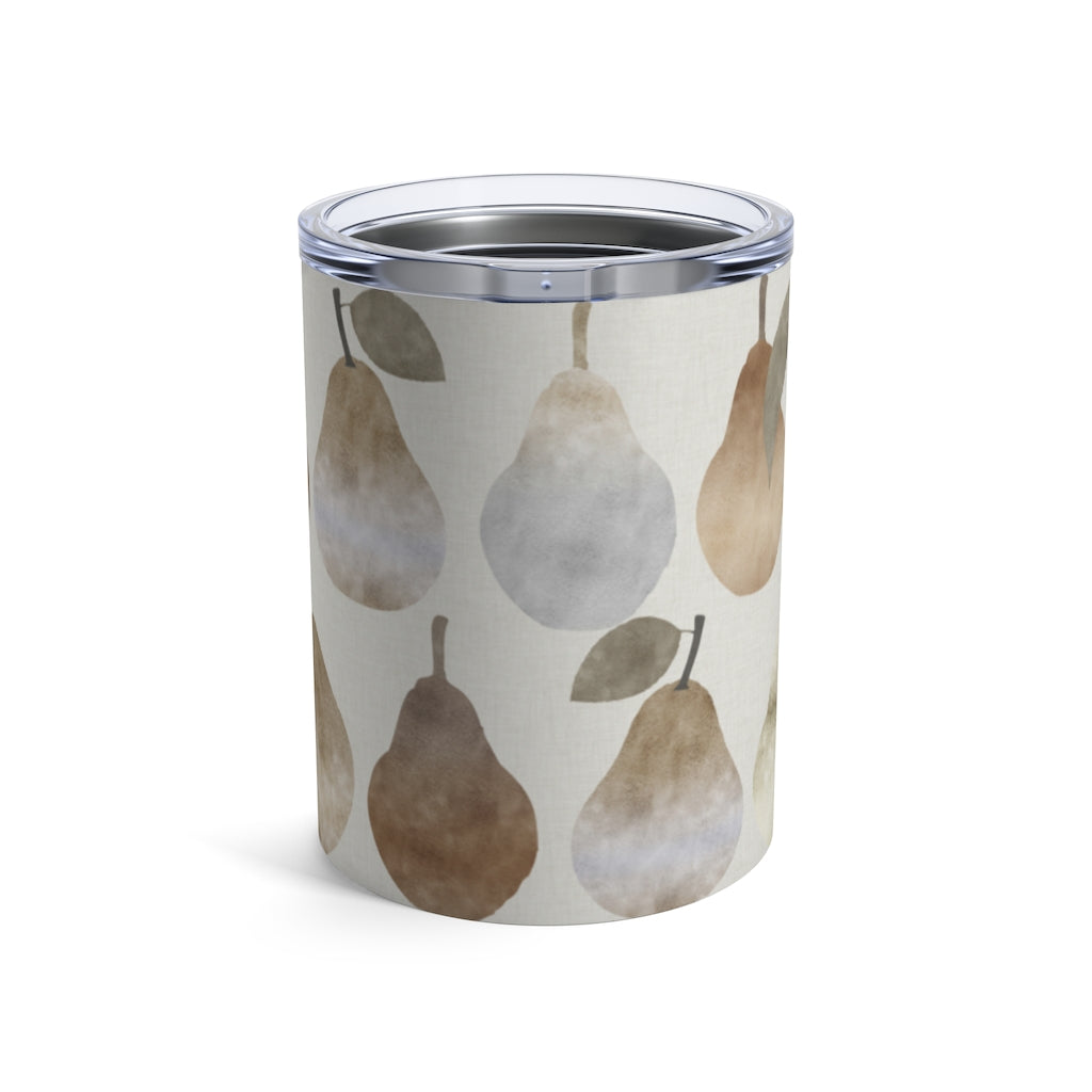 Watercolor Pears Tumbler in Brown