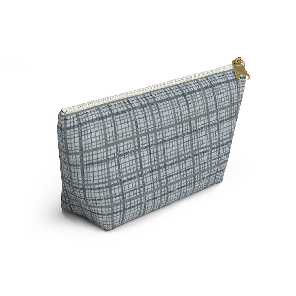 Rogers Tartan Accessory Pouch w T-bottom in Blue
