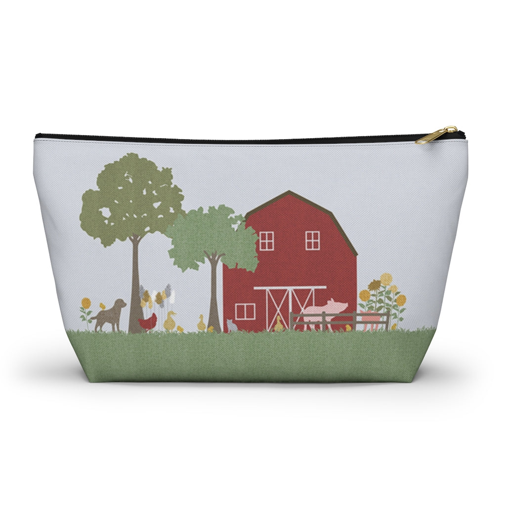 Barnyard Fun Accessory Pouch w T-bottom in Red