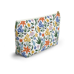 Field of Flowers Accessory Pouch w T-bottom