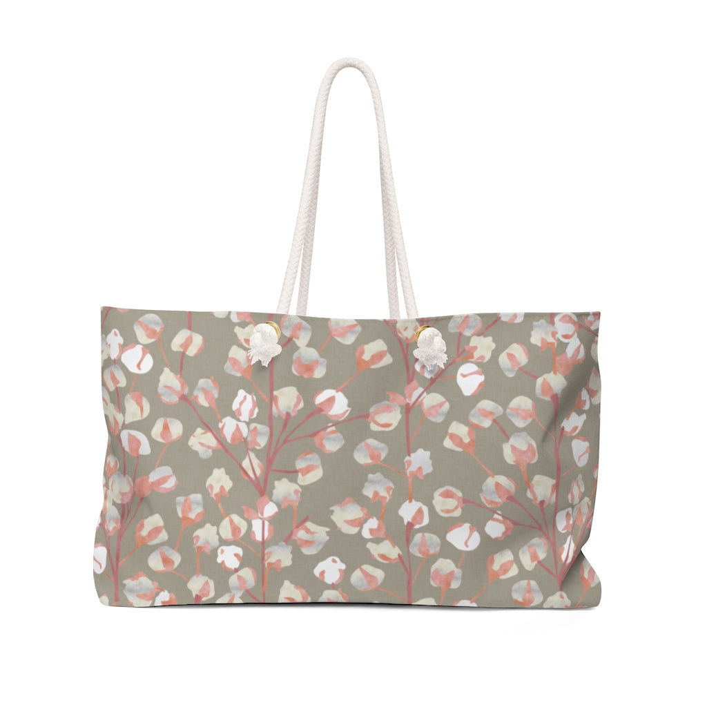 Cotton Branch Weekender Bag in Pink