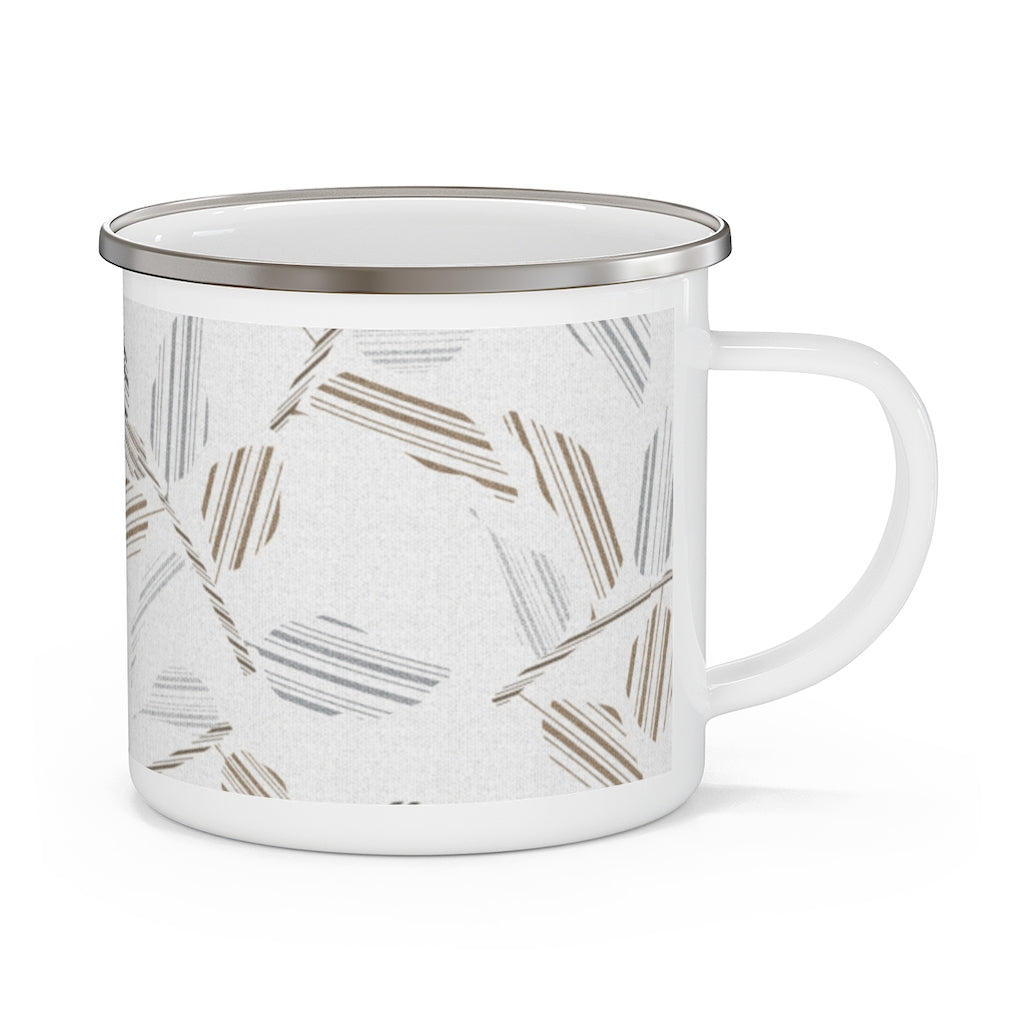 Riverbank Code Enamel Mug in Gray