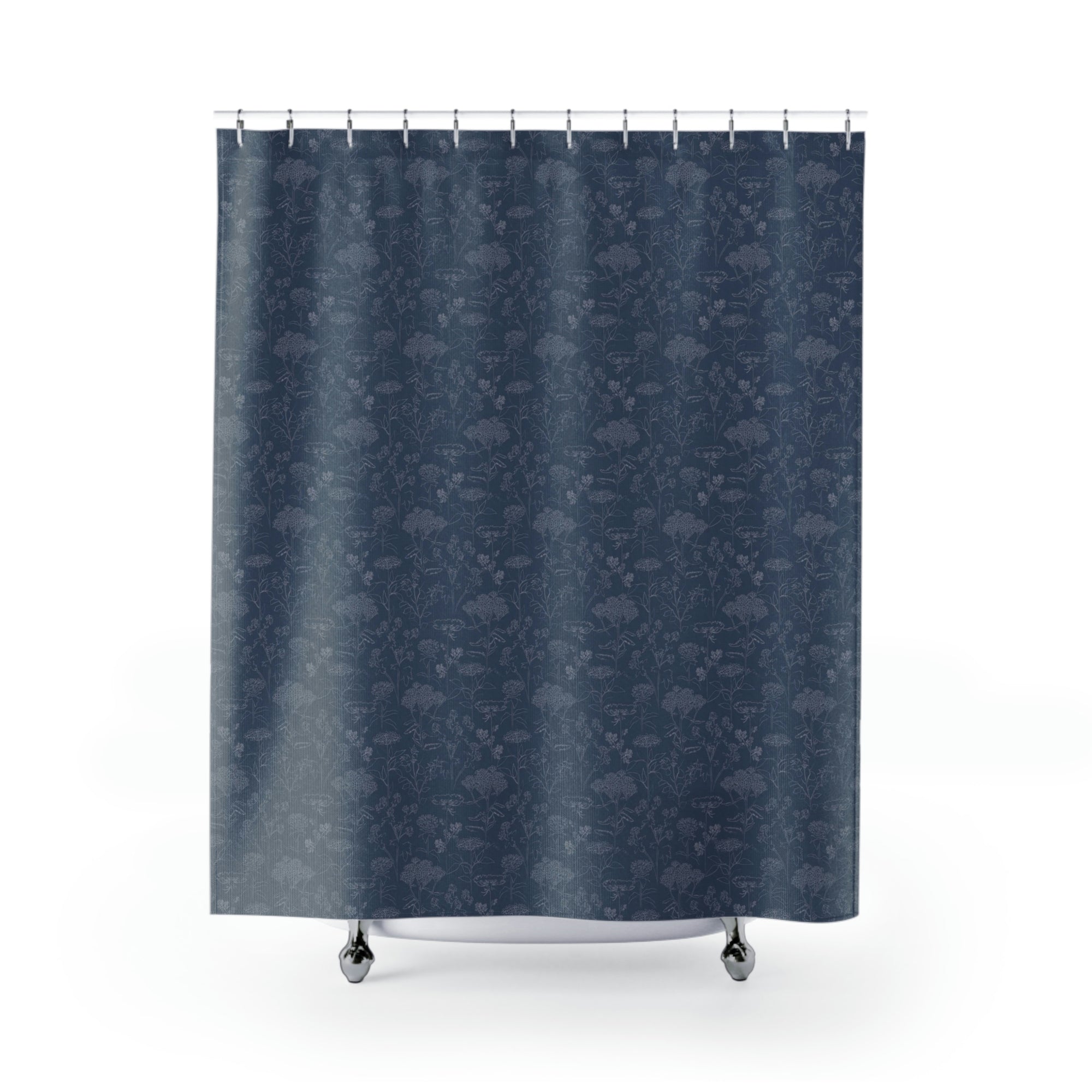 Swallowtail Shower Curtain in Navy