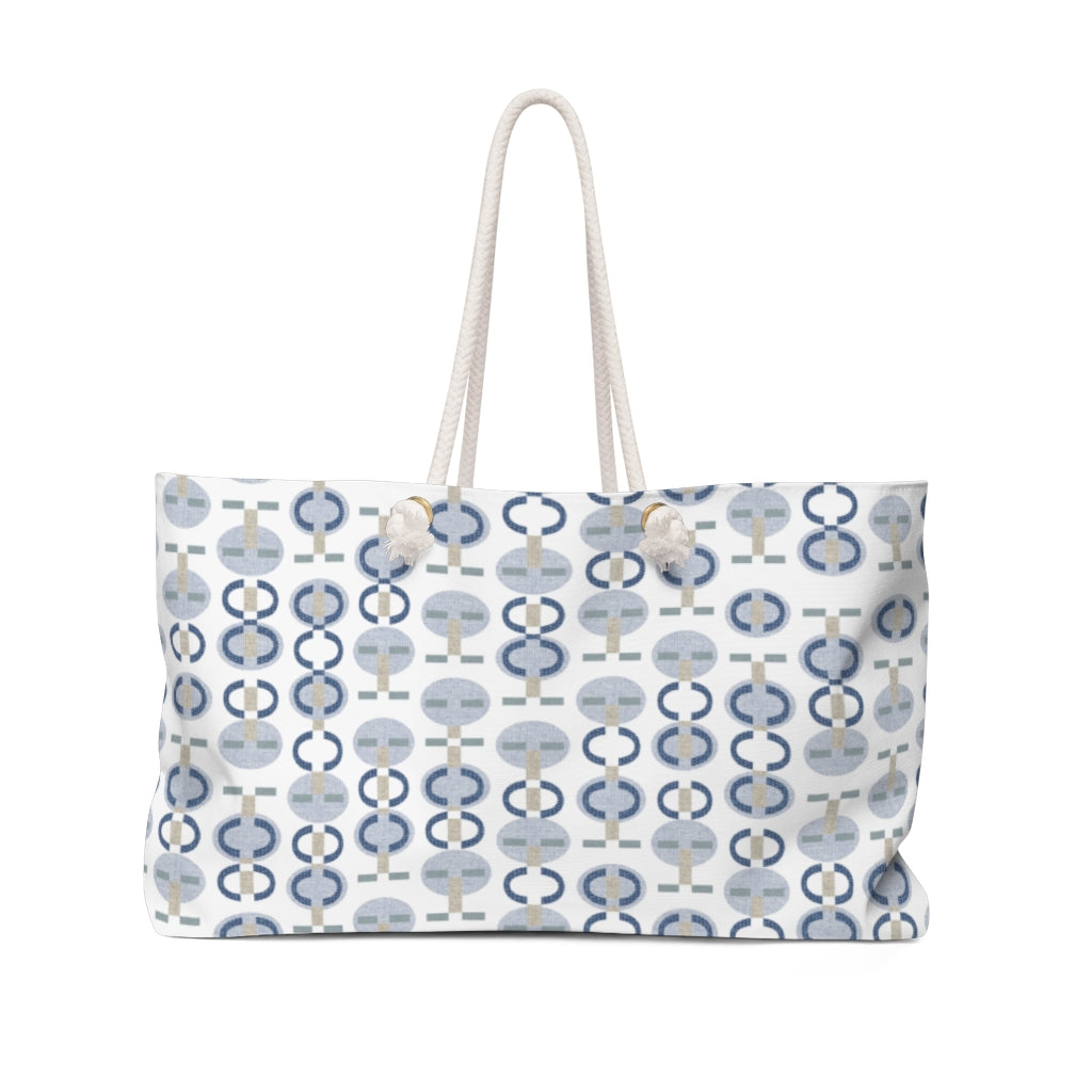 Telegraph Code Weekender Bag in Blue