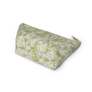 Carrara Marble Accessory Pouch w T-bottom in Green