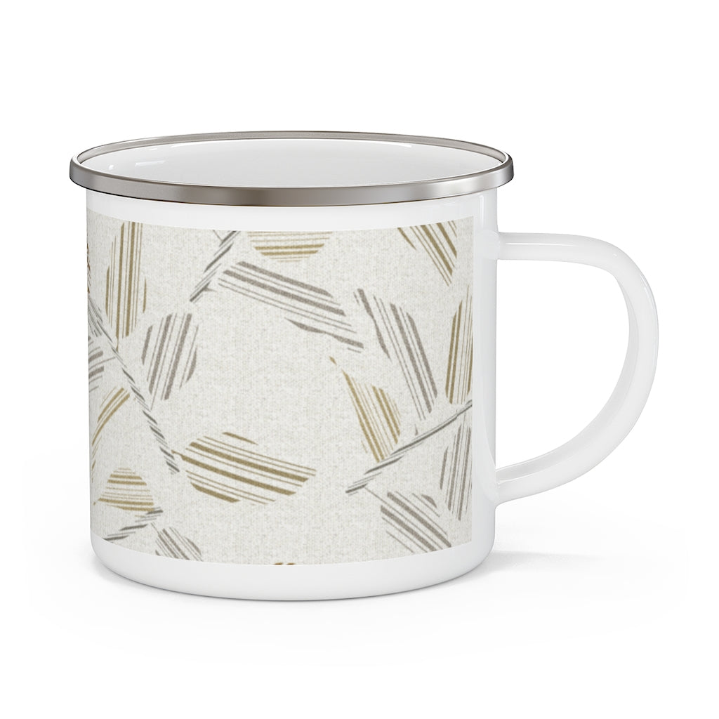 Riverbank Code Enamel Mug in Brown