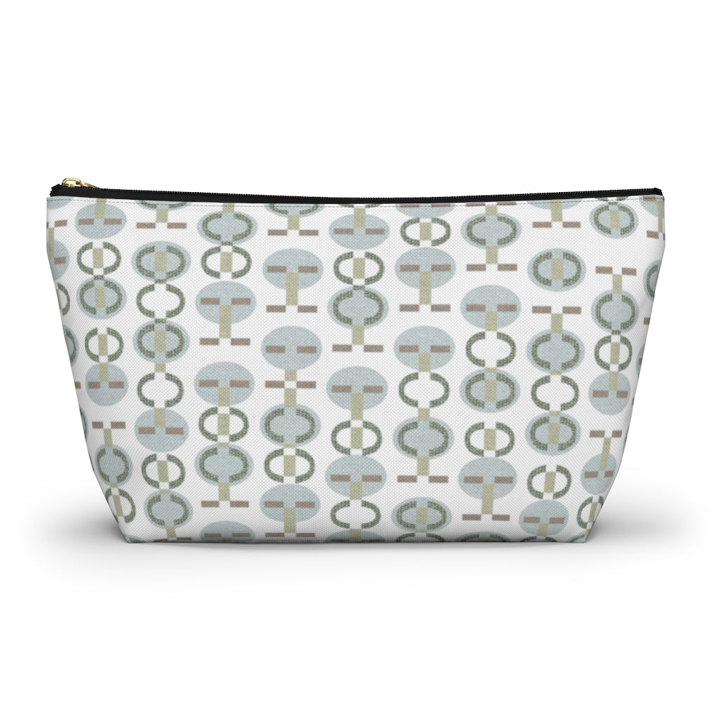 Telegraph Code Accessory Pouch w T-bottom in Aqua